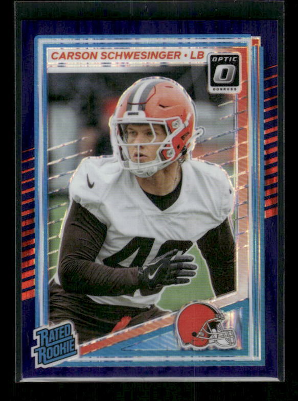 Carson Schwesinger - 2025 Optic Football - Purple Shock - Rated Rookie