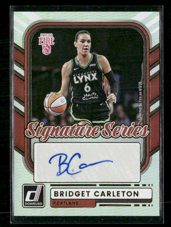 Bridget Carleton - 2026 Donruss WNBA - Signature Series Auto