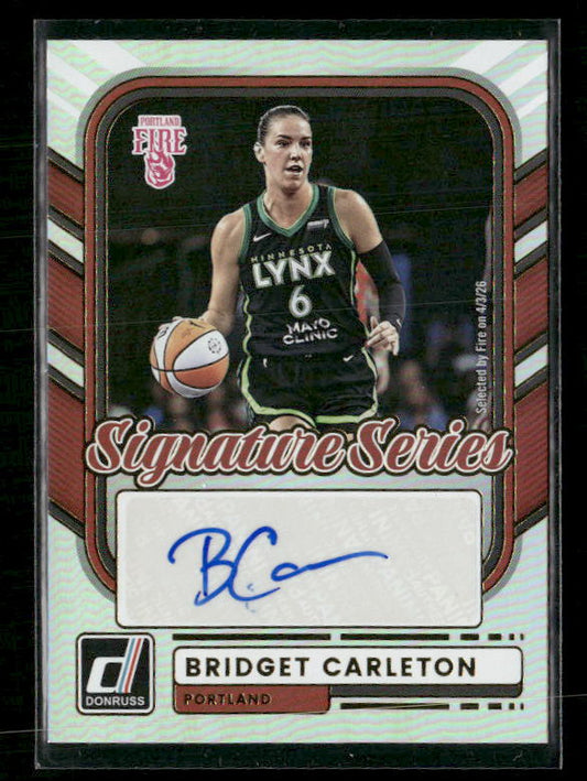 Bridget Carleton - 2026 Donruss WNBA - Signature Series Auto