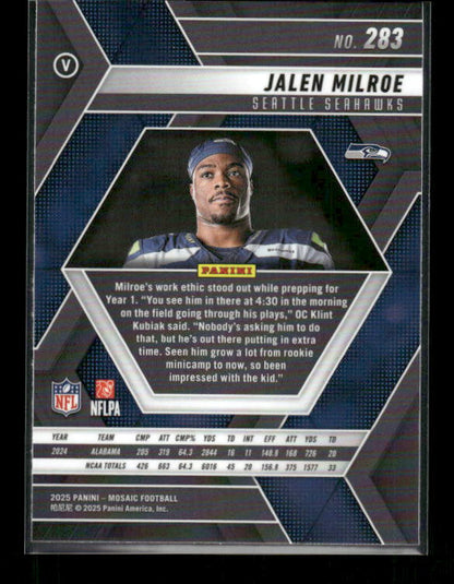 Jalen Milroe - 2025 Mosaic Football - Rookie Variation