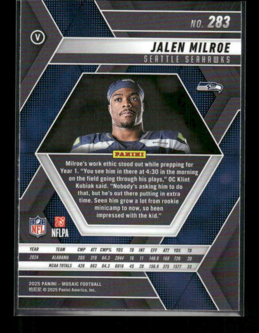 Jalen Milroe - 2025 Mosaic Football - Rookie Variation