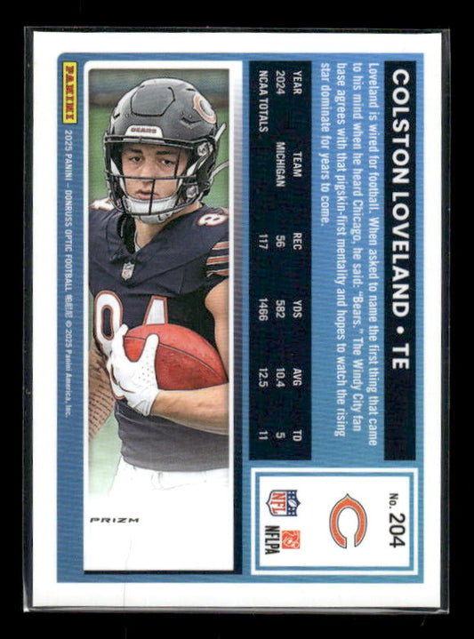 Colston Loveland - 2025 Donruss Optic Football - Purple Shock - Rated Rookie