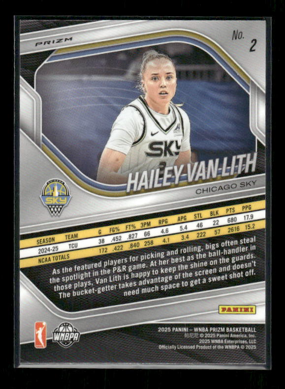 Hailey Van Lith - 2025 Prizm WNBA - Silver Prizm - Rookie