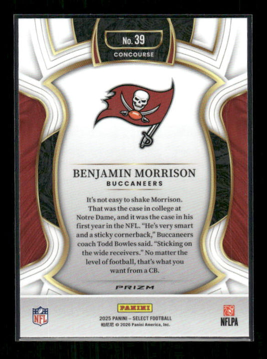 Benjamin Morrison - 2025 Select Football - Silver Prizm - Rookie