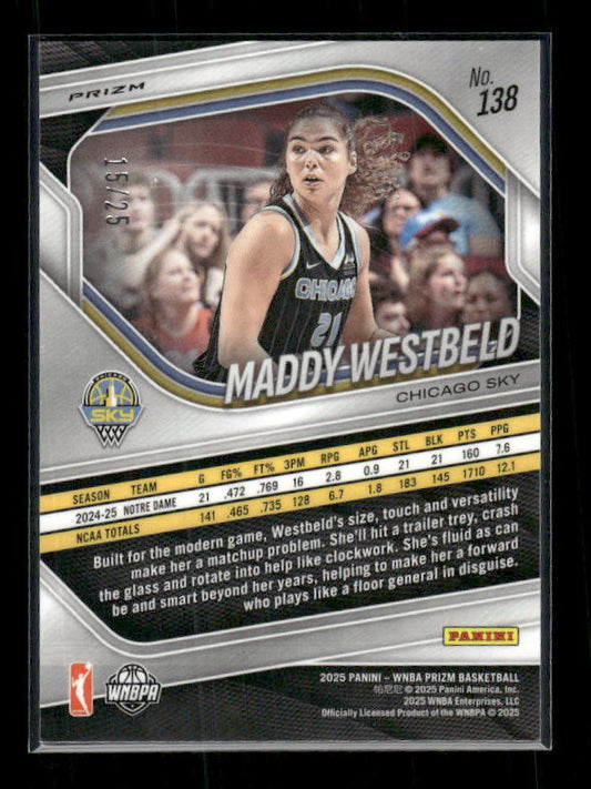 Maddy Westbeld - 2025 Prizm WNBA - Green Pulsar /25 - Rookie