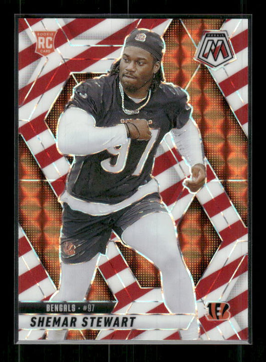 Shemar Stewart - 2025 Mosaic Football - Red White Stripe - Rookie