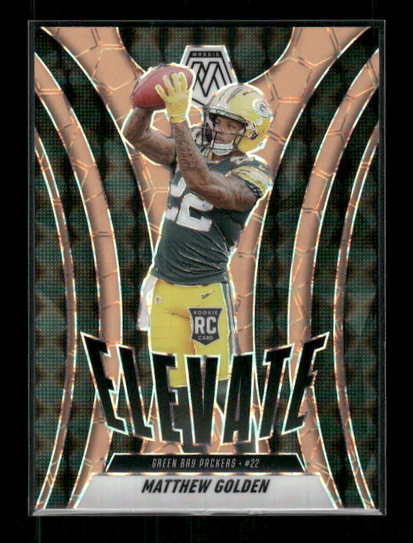 Matthew Golden - 2025 Mosaic Football - Orange Fluorescent Elevate - Rookie