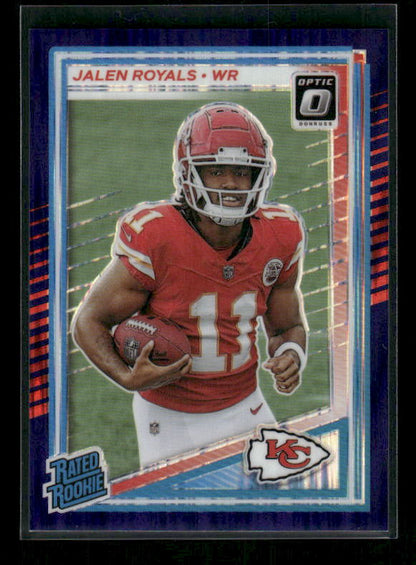 Jalen Royals - 2025 Optic Football - Purple Shock - Rated Rookie