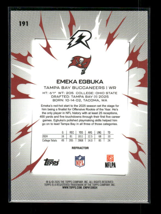 Emeka Egbuka - 2025 Resurgence Football - Refractor - Rookie