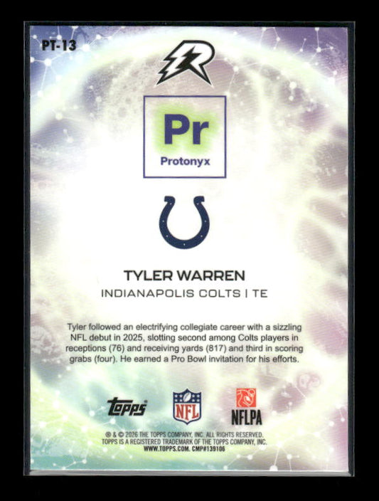 Tyler Warren - 2025 Resurgence Football - Protonyx - Rookie