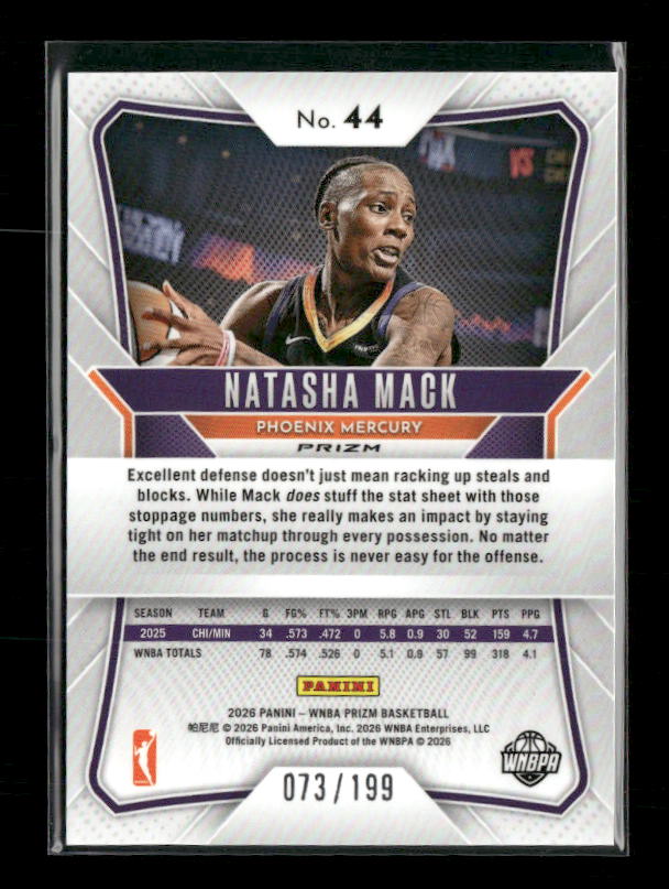Natasha Mack - 2026 Prizm WNBA - Blue Prizm /199