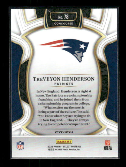 TreVeyon Henderson - 2025 Select Football - Silver Prizm - Rookie