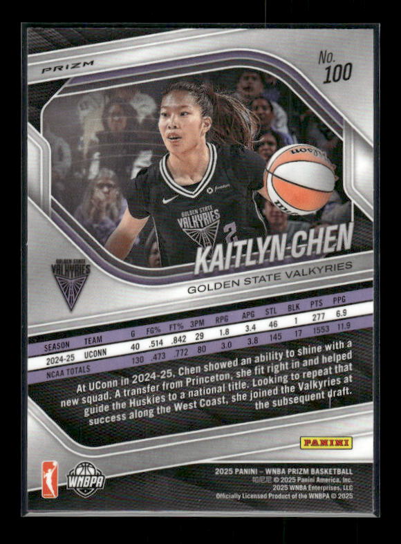 Kaitlyn Chen - 2025 Prizm WNBA - Green Prizm - Rookie