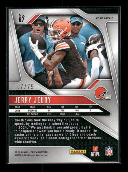 Jerry Jeudy - 2024 Panini Prizm - Green Scope /75
