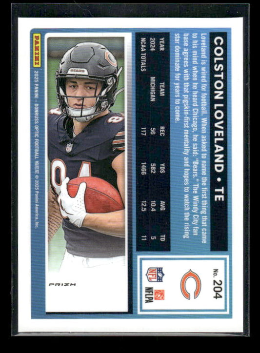 Colston Loveland - 2025 Donruss Optic Football - Holo - Rated Rookie