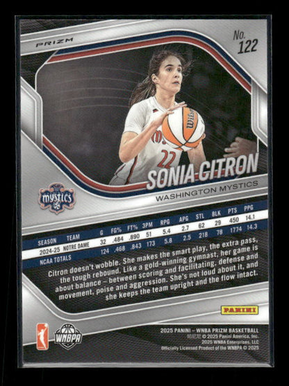 Sonia Citron - 2025 Prizm WNBA - White Seismic - Rookie
