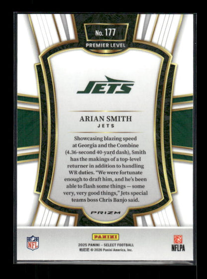Arian Smith - 2025 Select Football - Premier Black & Red Shock - Rookie