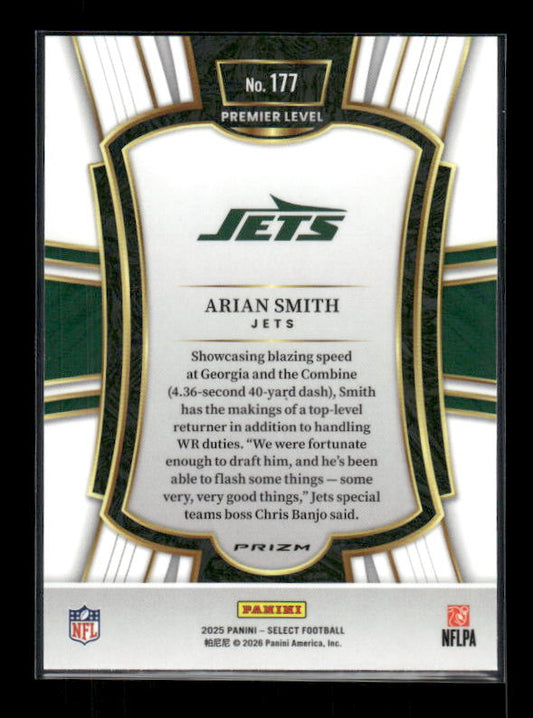 Arian Smith - 2025 Select Football - Premier Black & Red Shock - Rookie