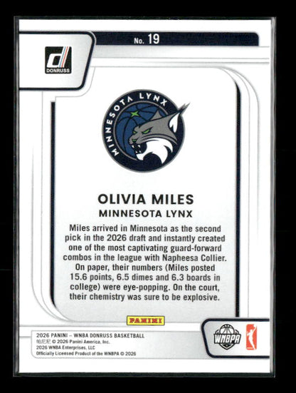 Olivia Miles - 2026 Donruss WNBA - Franchise Features - Rookie