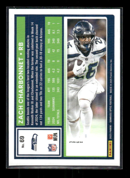 Zach Charbonnet - 2024 Donruss Optic Football - Fire Emoji