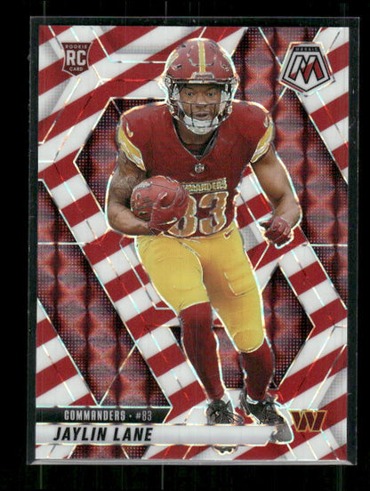 Jaylin Lane - 2025 Mosaic Football - Red White Stripe - Rookie