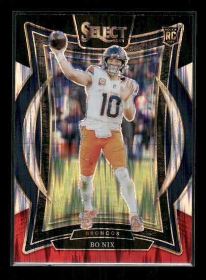 Bo Nix - 2024 Select Football - Red & Black Shock - Rookie