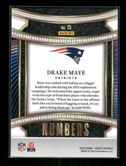 Drake Maye - 2025 Select Football - Numbers