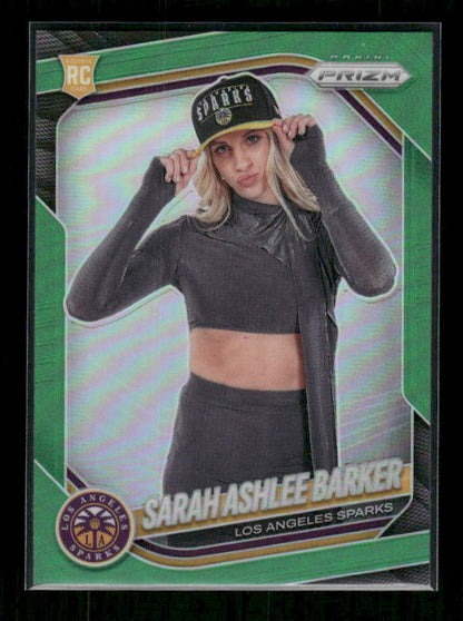 Sarah Ashlee Barker - 2025 Prizm WNBA - Green Prizm - Rookie Variation