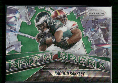 Saquon Barkley - 2025 Prizm Football - Green Wave Prizm Break