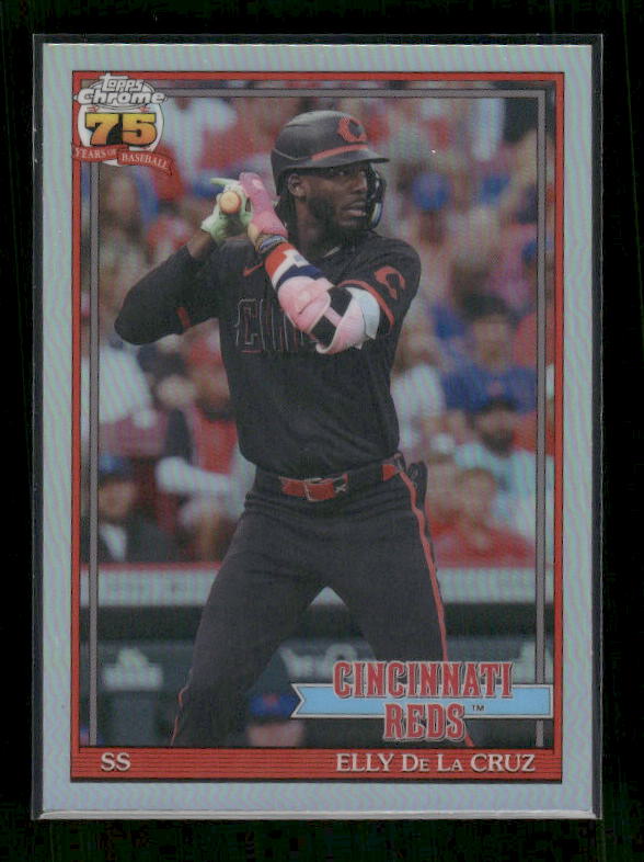 Elly De La Cruz - 2026 Topps Chrome Baseball - 1991 Topps Baseball