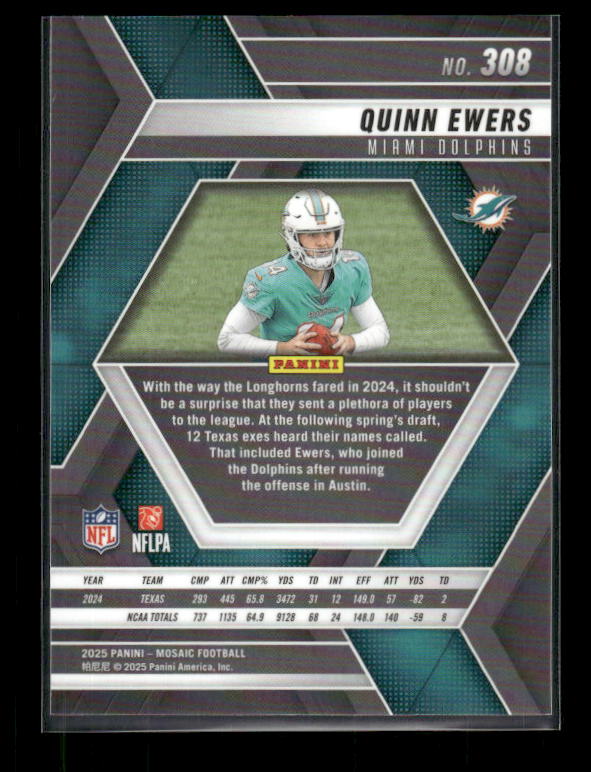 Quinn Ewers - 2025 Mosaic Football - Rookie
