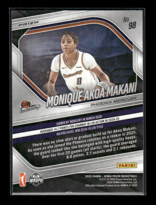 Monique Akoa Makani - 2025 Prizm WNBA - Blue Velocity - Rookie