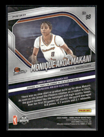 Monique Akoa Makani - 2025 Prizm WNBA - Blue Velocity - Rookie