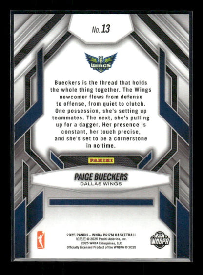 Paige Bueckers - 2025 Prizm WNBA - Fearless - Rookie