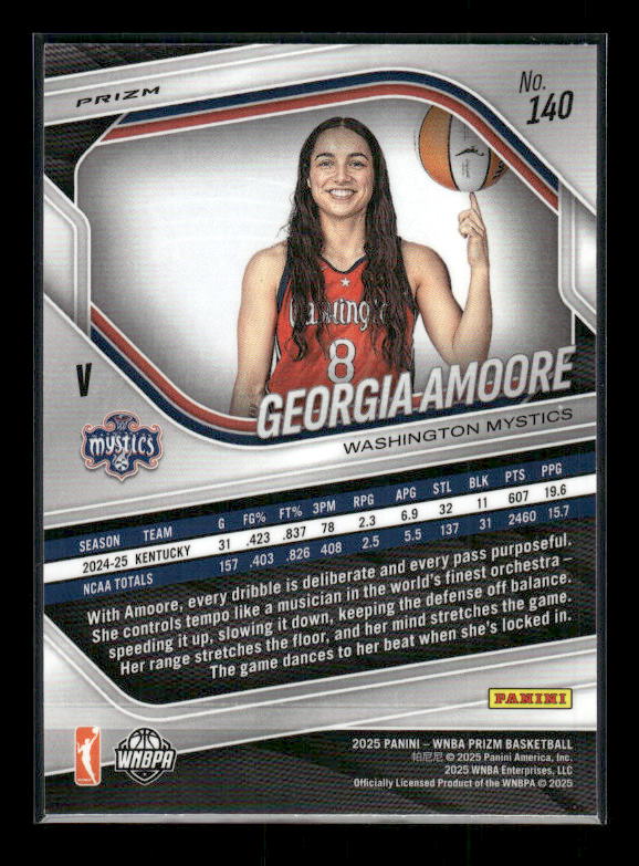 Georgia Amoore - 2025 Prizm WNBA - White Seismic - Rookie Variation