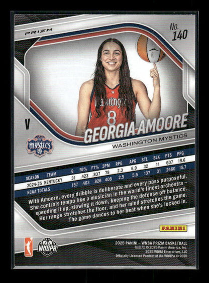 Georgia Amoore - 2025 Prizm WNBA - White Seismic - Rookie Variation