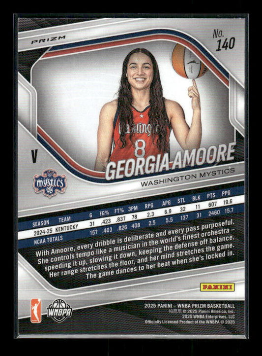 Georgia Amoore - 2025 Prizm WNBA - White Seismic - Rookie Variation