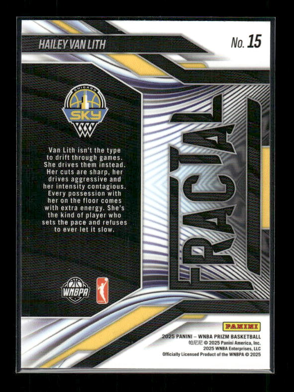 Hailey Van Lith - 2025 Prizm WNBA - Fractal - Rookie