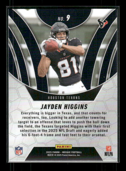 Jayden Higgins - 2025 Mosaic Football - Elevate - Rookie