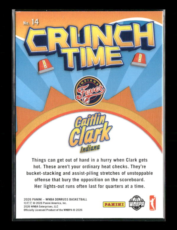 Caitlin Clark - 2026 Donruss WNBA - Crunch Time