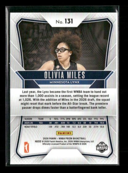 Olivia Miles - 2026 Prizm WNBA - Rookie