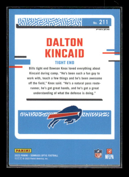 Dalton Kincaid - 2023 Donruss Optic - Green Velocity - Rated Rookie