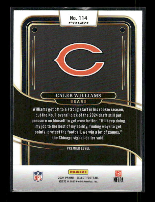 Caleb Williams - 2024 Select Football - Premier Red & Blue Shock - Rookie