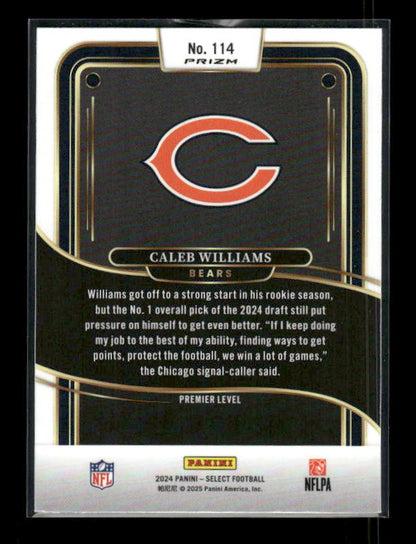 Caleb Williams - 2024 Select Football - Premier Red & Blue Shock - Rookie