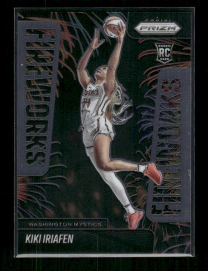 Kiki Iriafen - 2025 Prizm WNBA - Fireworks - Rookie