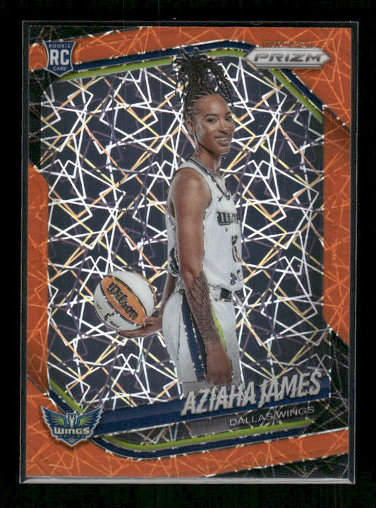Aziaha James - 2025 Prizm WNBA - Orange Velocity - Rookie Variation