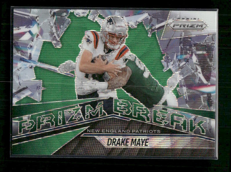 Drake Maye - 2025 Prizm Football - Green Wave Prizm Break