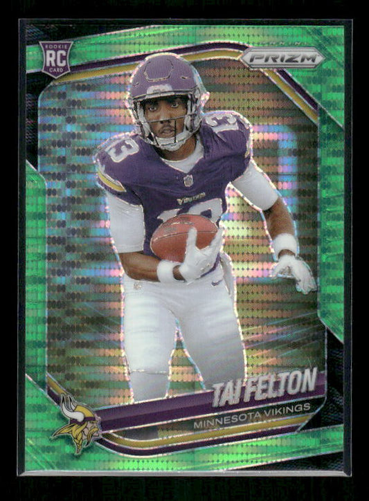 Tai Felton - 2025 Prizm Football - Neon Green Pulsar - Rookie