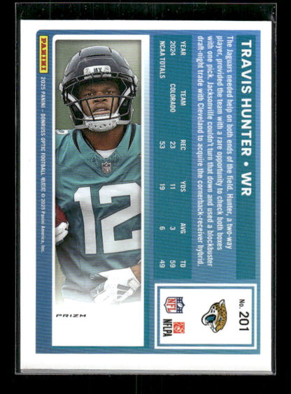 Travis Hunter - 2025 Donruss Optic Football - Pink Prizm - Rated Rookie