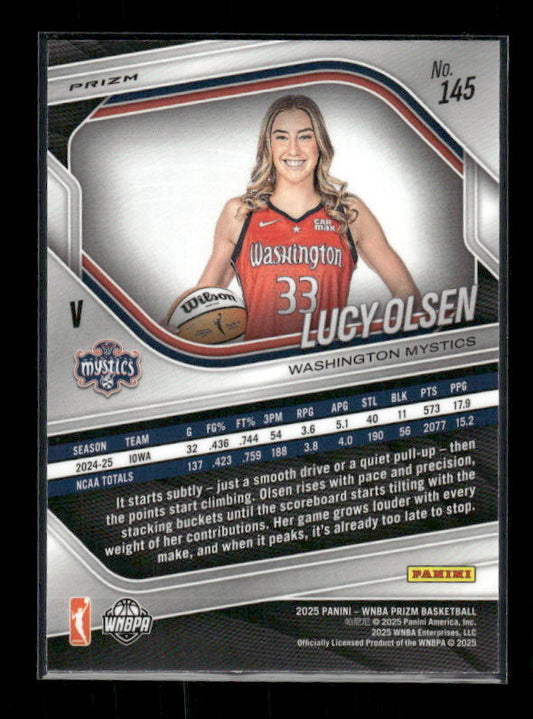 Lucy Olsen - 2025 Prizm WNBA - Blue Velocity - Rookie Variation
